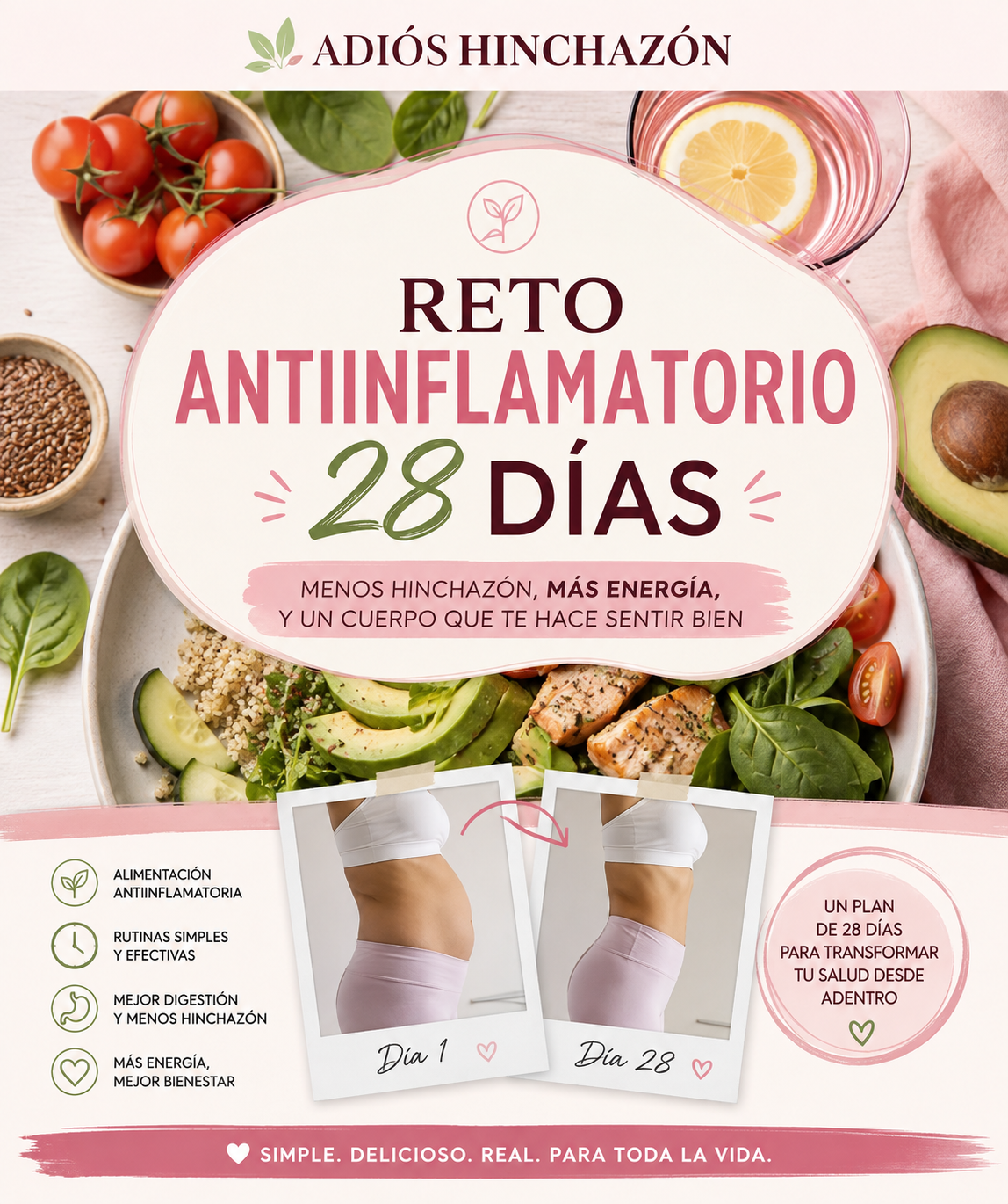 Reto Antiinflamatorio 28 Días + 4 Bonos de Regalo